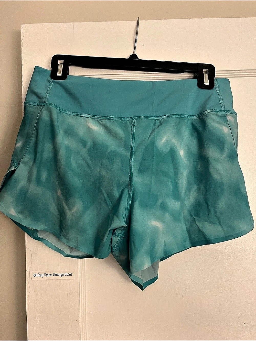 Athleta Run With It 3.5" Short Abstract Blue Small